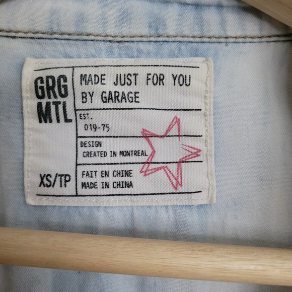 Garage Denim Style Button Up - Picture 3 of 3